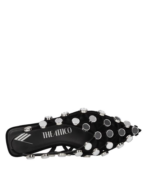 Ballerine slingback Grid in camoscio con applicazione di specchietti THE ATTICO | 246WS801 L007SRNERO